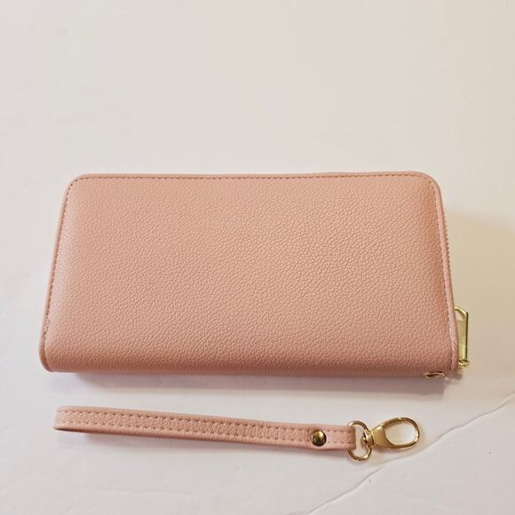 NWOT Fonmor Pink Cat Leather Wallet with Zipper - Picture 2 of 7